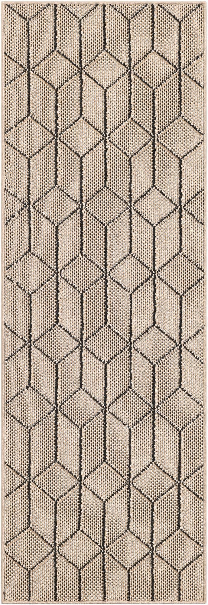 2' x 6' 1  Washable Trellis Indoor / Outdoor Runner Rug