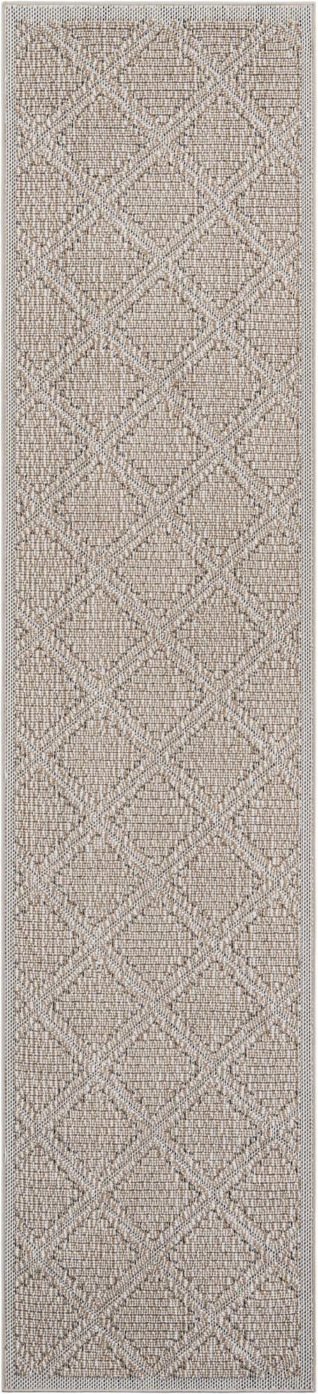 2' 7 x 12'  Washable Trellis Indoor / Outdoor Runner Rug