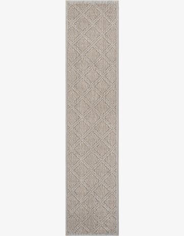 2' 7 x 12' Easy-Clean Trellis Indoor / Outdoor Runner Rug