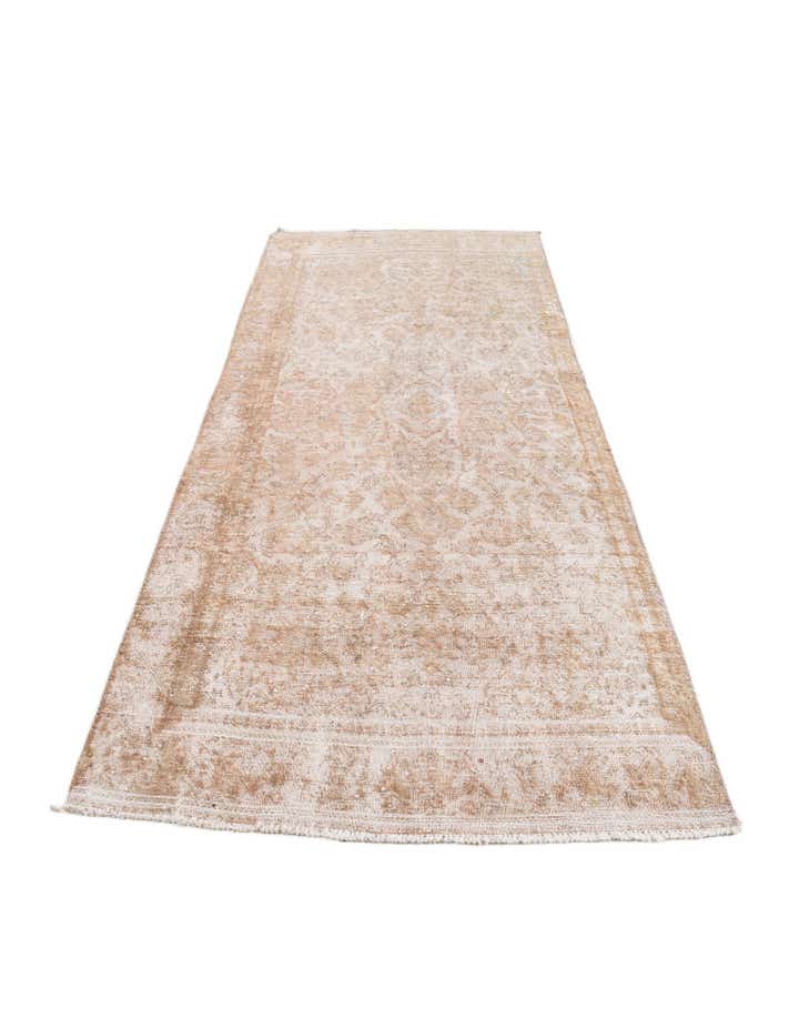 4' x 8' 8 Hand Knotted Ultra Vintage Persian Wool Runner Rug
