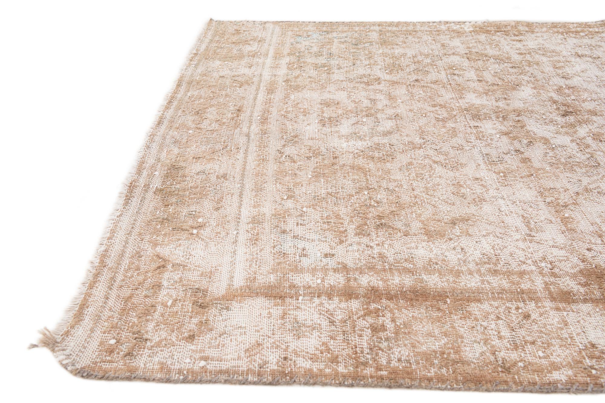 4' x 8' 8 Hand Knotted Ultra Vintage Persian Wool Runner Rug