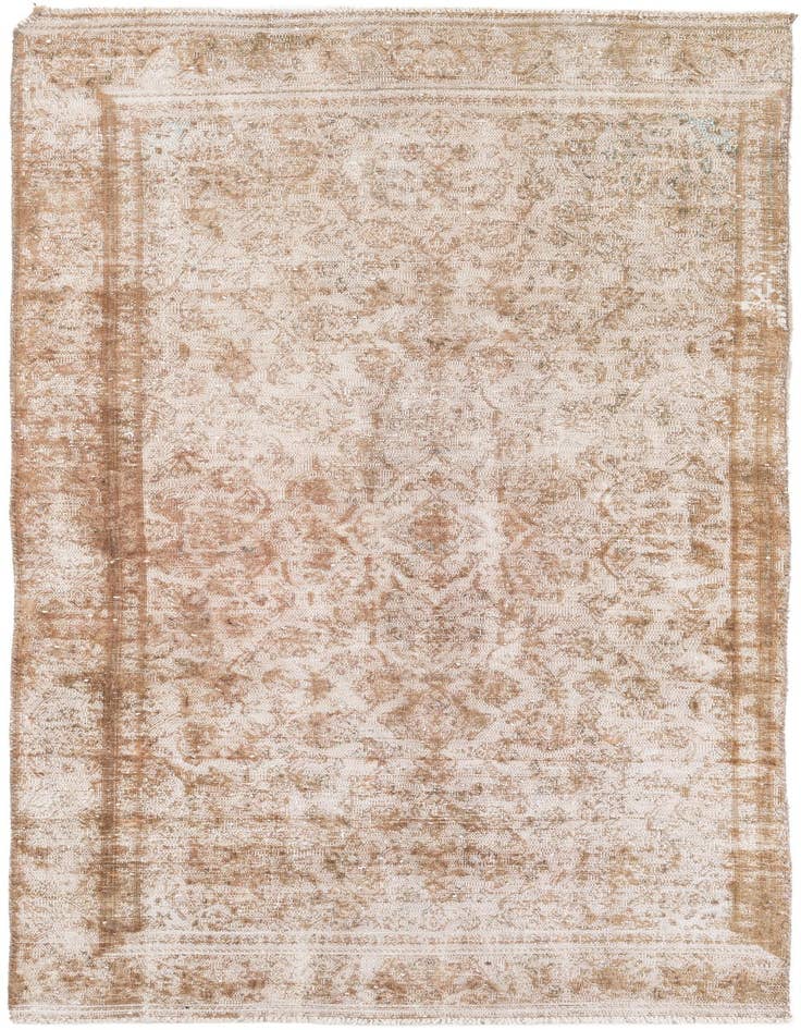 Detail image of 4' x 8' 8 Hand Knotted Ultra Vintage Persian Wool Runner Rug