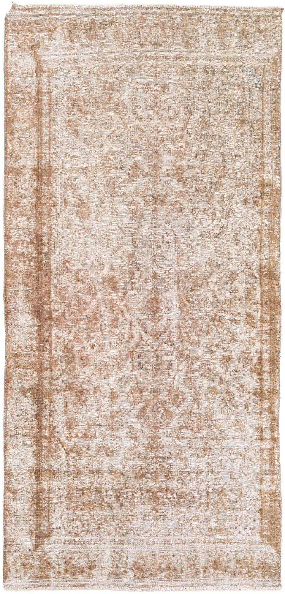 4' x 8' 8 Hand Knotted Ultra Vintage Persian Wool Runner Rug