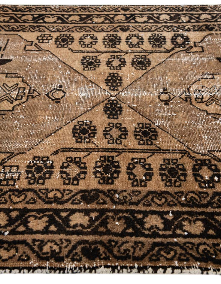 Detail image of 3' 5 x 9' 9 Hand Knotted Ultra Vintage Persian Wool Runner Rug