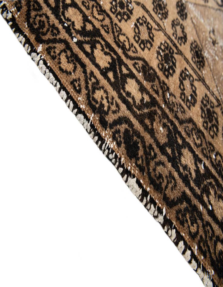 Detail image of 3' 5 x 9' 9 Hand Knotted Ultra Vintage Persian Wool Runner Rug