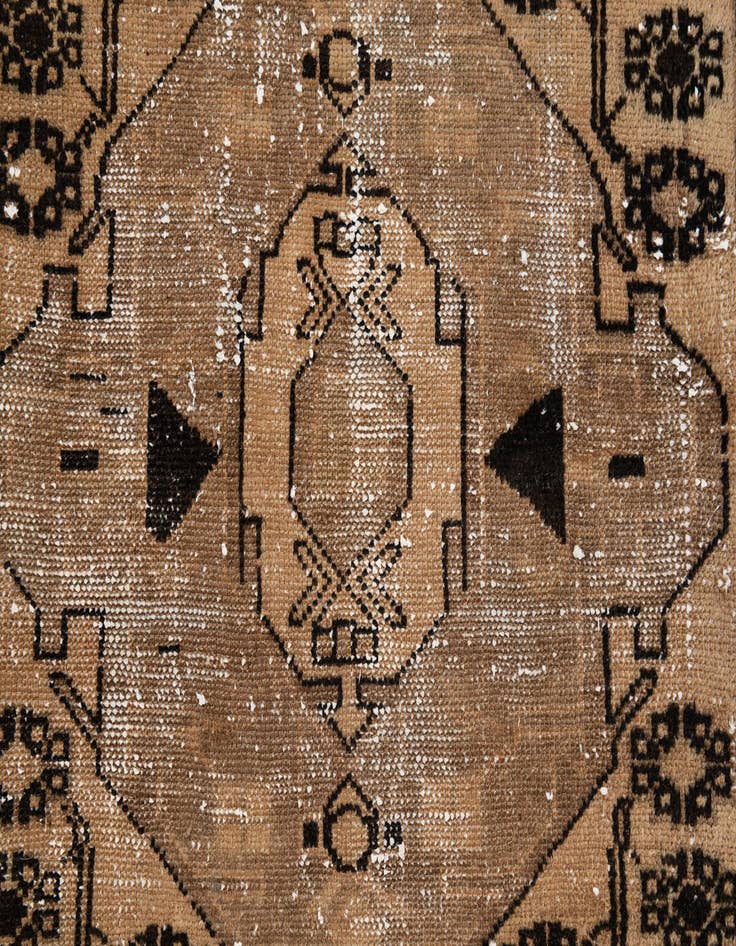 Detail image of 3' 5 x 9' 9 Hand Knotted Ultra Vintage Persian Wool Runner Rug