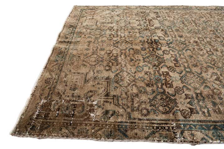4' x 9' Hand Knotted Ultra Vintage Persian Wool Runner Rug