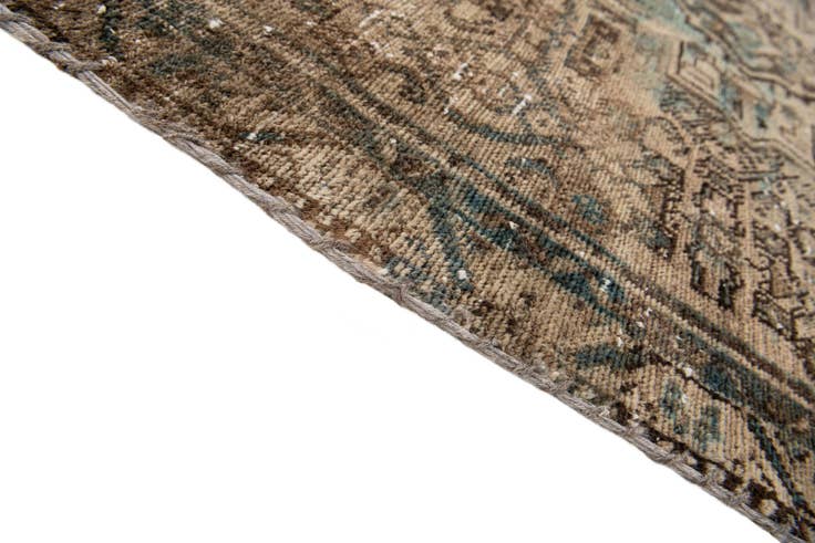 Detail image of 4' x 9' Hand Knotted Ultra Vintage Persian Wool Runner Rug