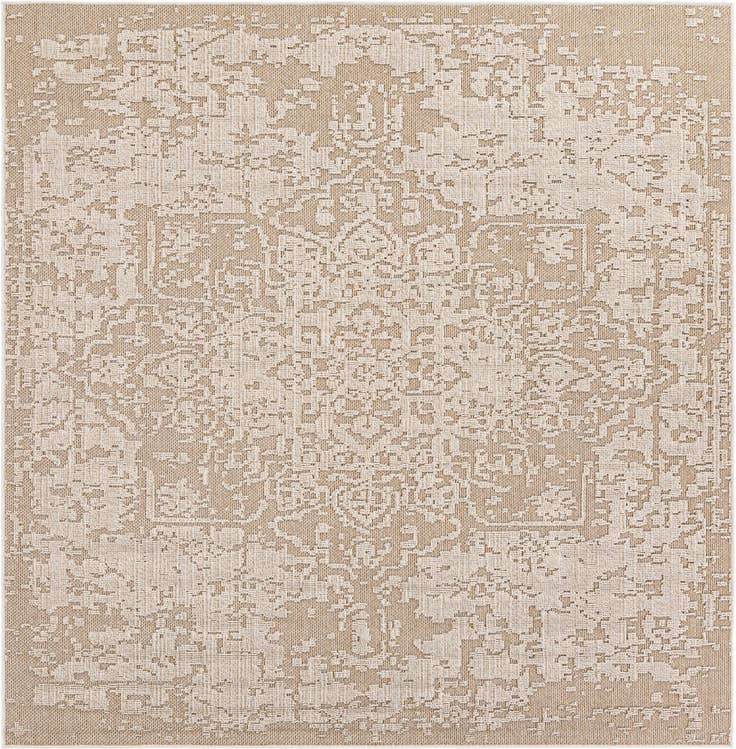 Detail image of 7' 10 x 7' 10 Easy-Clean Traditional Indoor / Outdoor Square Rug