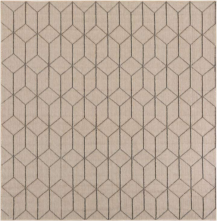 7' 10 x 7' 10 Easy-Clean Trellis Indoor / Outdoor Square Rug