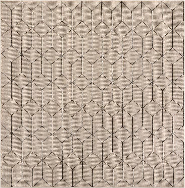 Detail image of 7' 10 x 7' 10 Easy-Clean Trellis Indoor / Outdoor Square Rug