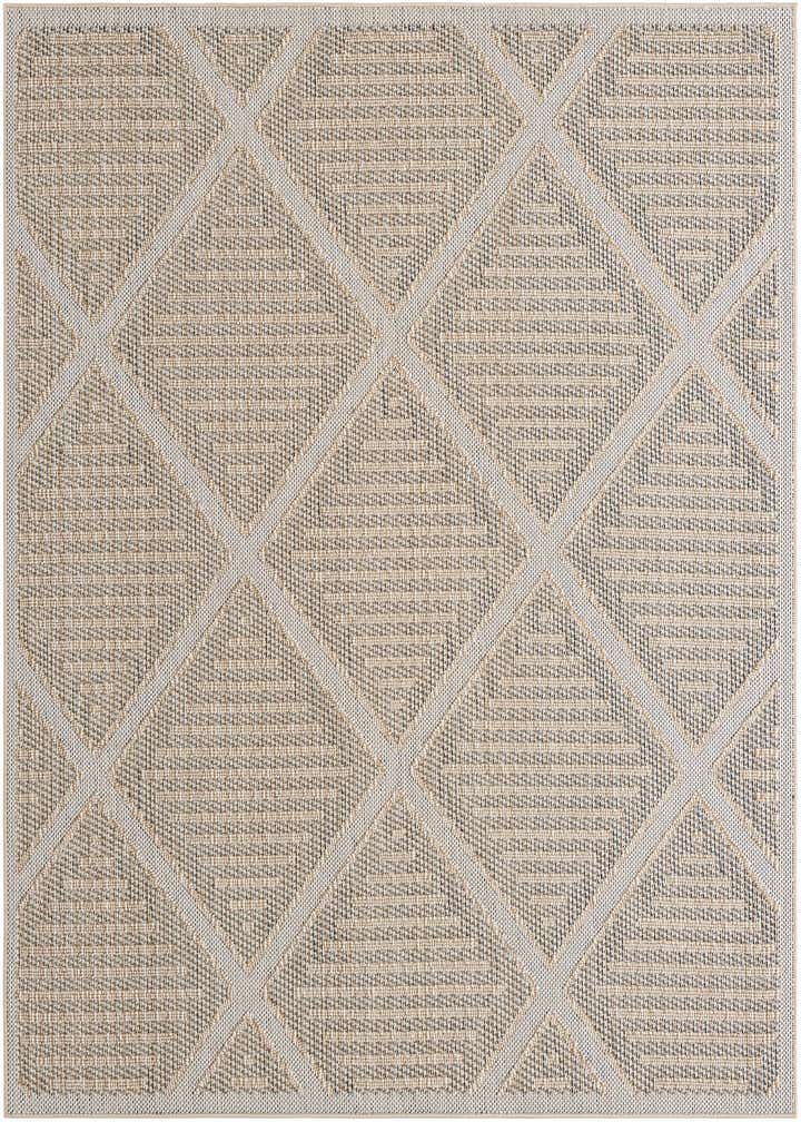 7' 10 x 7' 10 Easy-Clean Trellis Indoor / Outdoor Square Rug