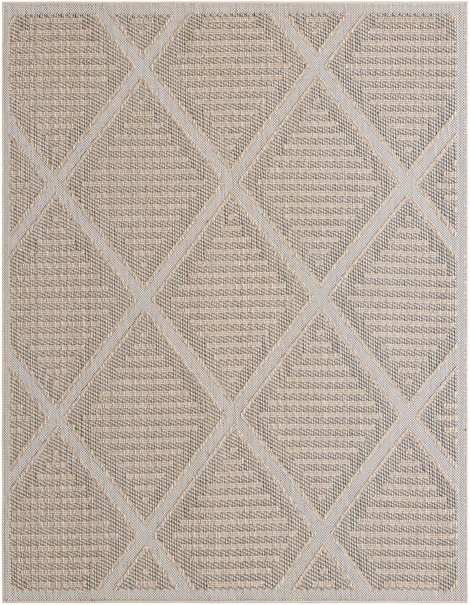 7' 10 x 7' 10 Easy-Clean Trellis Indoor / Outdoor Square Rug