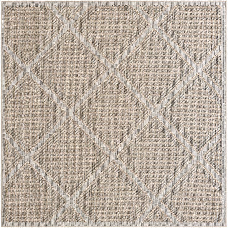 Detail image of 7' 10 x 7' 10 Easy-Clean Trellis Indoor / Outdoor Square Rug