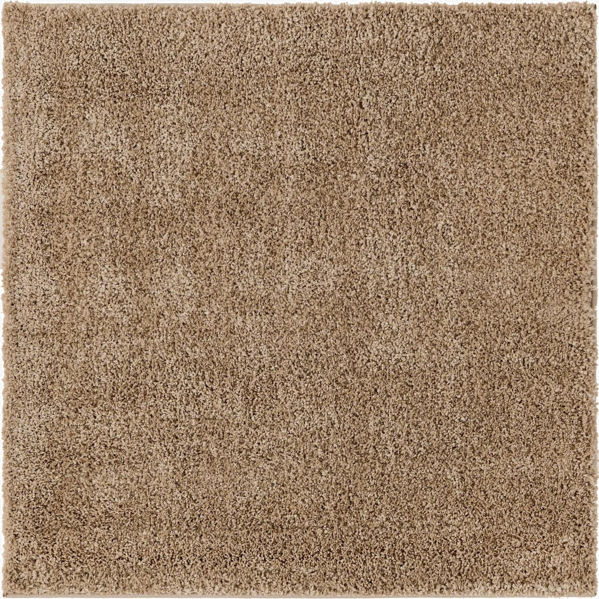 8' x 8' Soft Solid Shag Square Rug
