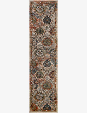 Kirby · Medallion rug, multi and orange