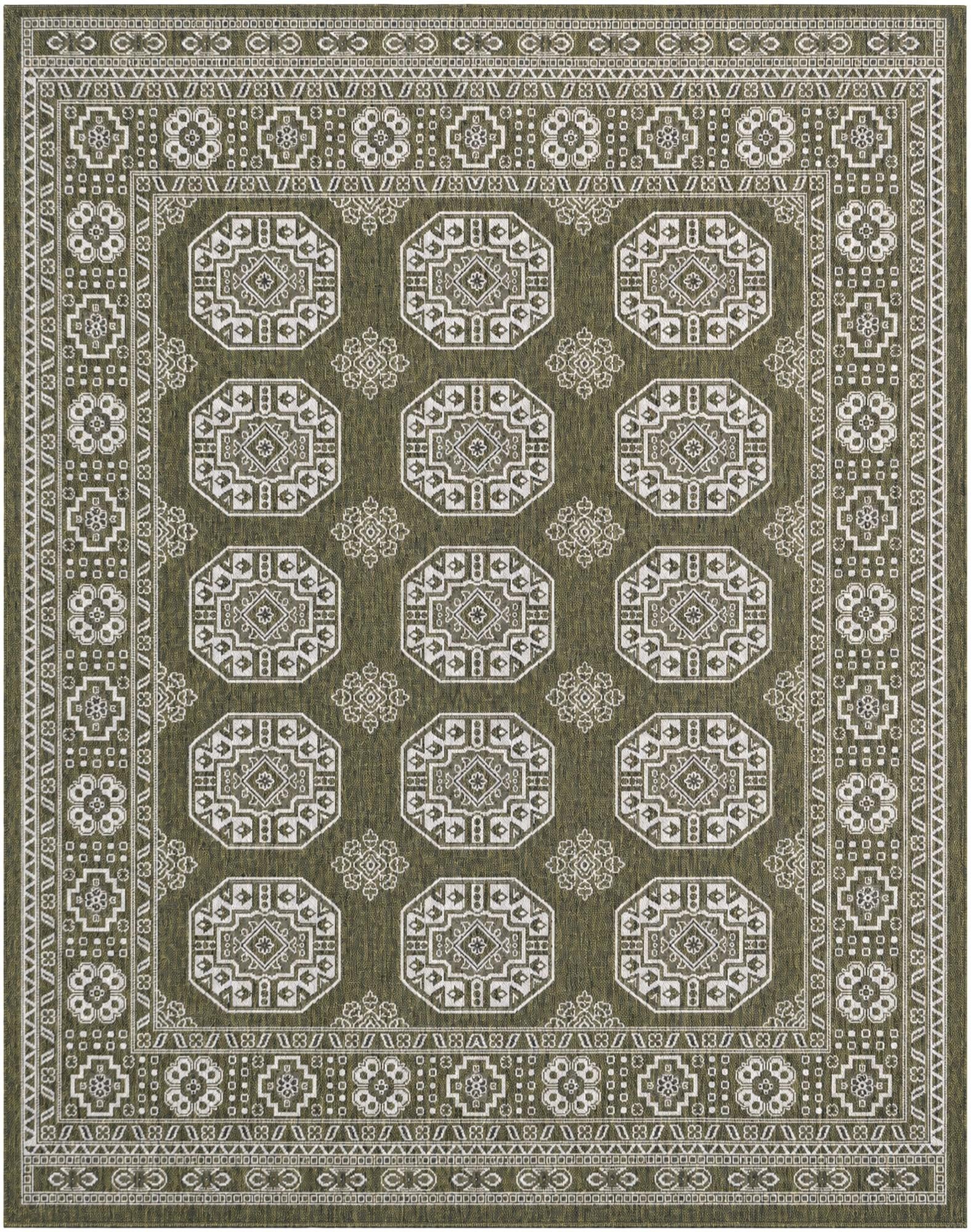 Kirkland · Border Outdoor Rug, green