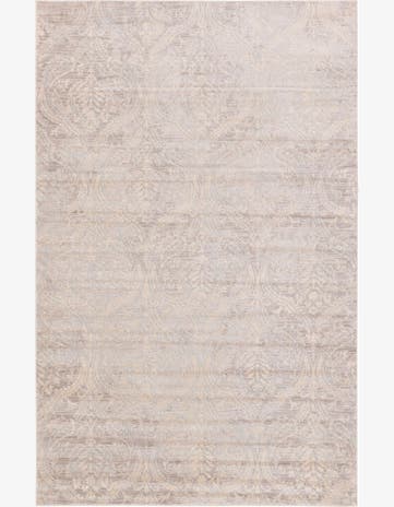 Larson · Damask rug, gray and beige