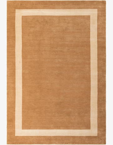 Latte Brown Jill Zarin Border Wool Rug