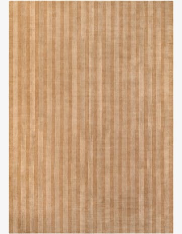 Latte Brown Jill Zarin Striped Wool Rug