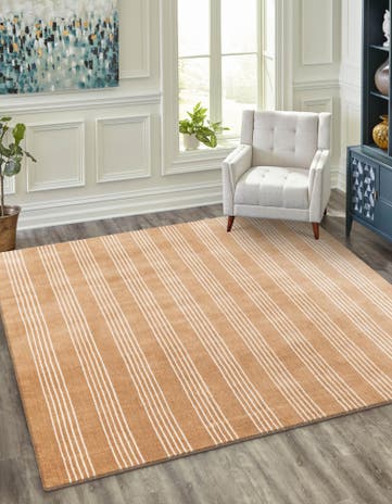 5' 1 x 5' 1 Jill Zarin Striped Wool Square Rug