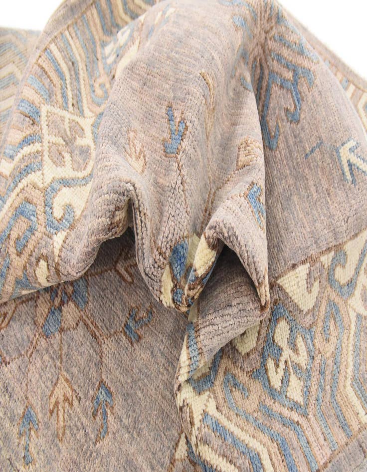 Detail image of 3' x 9' 9  Hand Knotted Khotan Ziegler Oriental Runner Rug