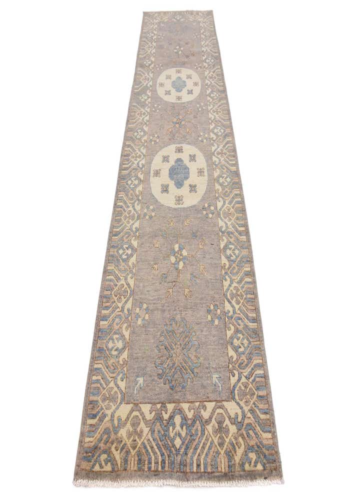 3' x 9' 9 Hand Knotted Khotan Ziegler Oriental Runner Rug