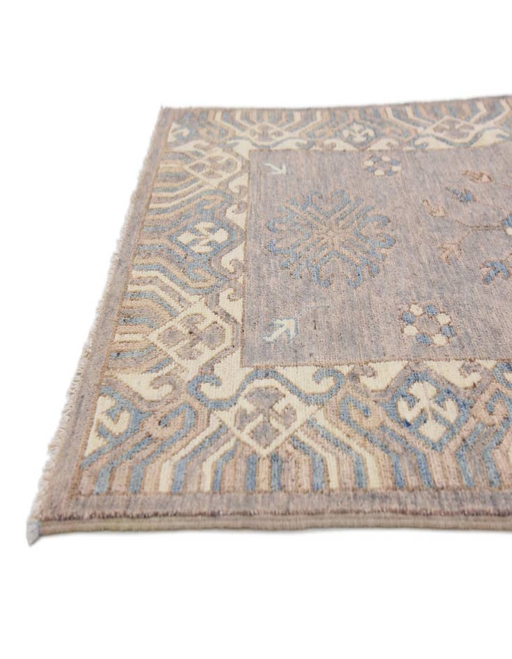 Detail image of 3' x 9' 9  Hand Knotted Khotan Ziegler Oriental Runner Rug