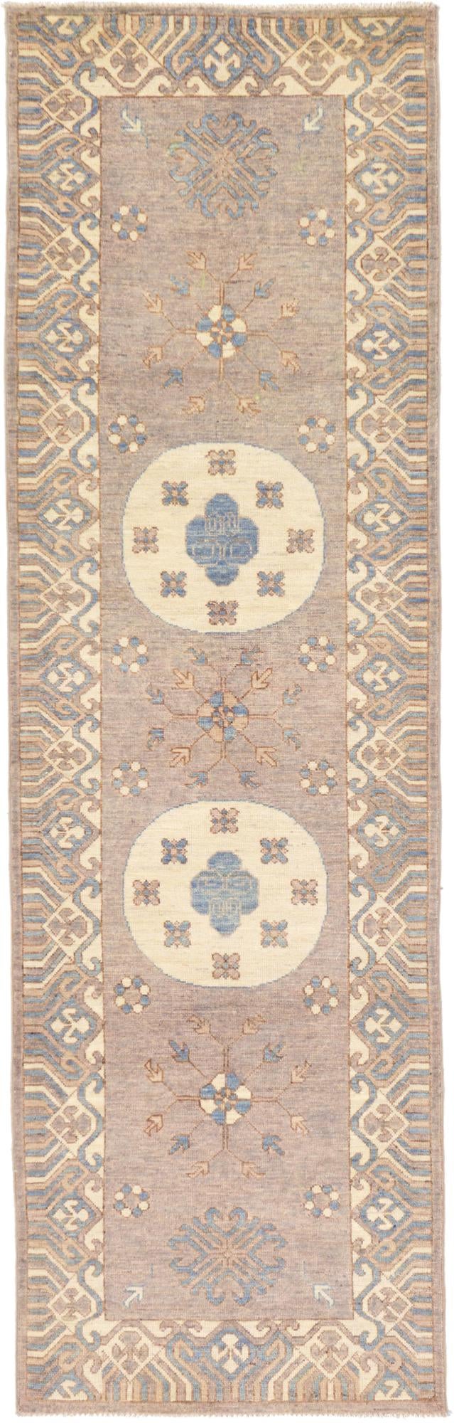 3' x 9' 9 Hand Knotted Khotan Ziegler Oriental Runner Rug