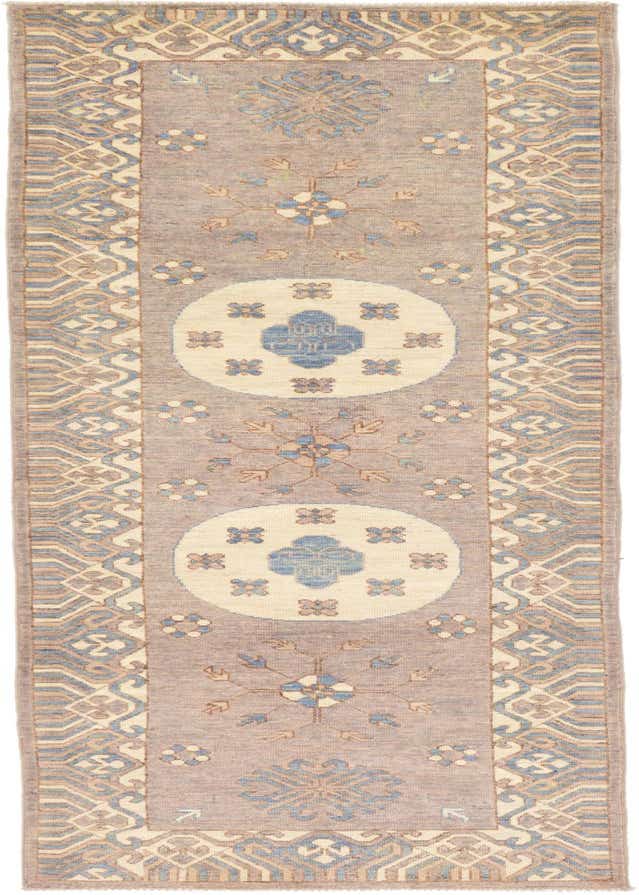 3' x 9' 9 Hand Knotted Khotan Ziegler Oriental Runner Rug