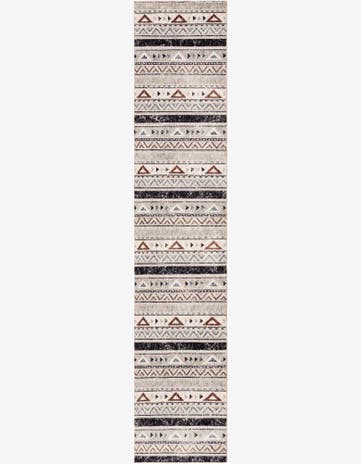 Leary · Southwestern geometric rug, gray and rust