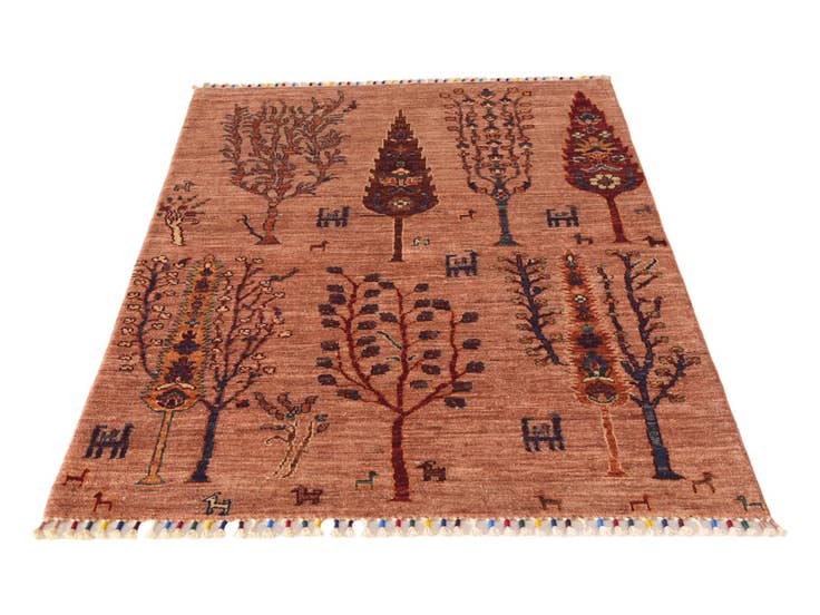 Detail image of 3' 5 x 4' 11 Hand Knotted Ariana Ziegler Rug