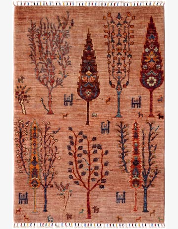 3' 5 x 4' 11 Hand Knotted Ariana Ziegler Rug