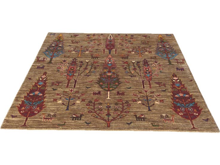 Detail image of 5' 1 x 6' 6 Hand Knotted Ariana Ziegler Rug