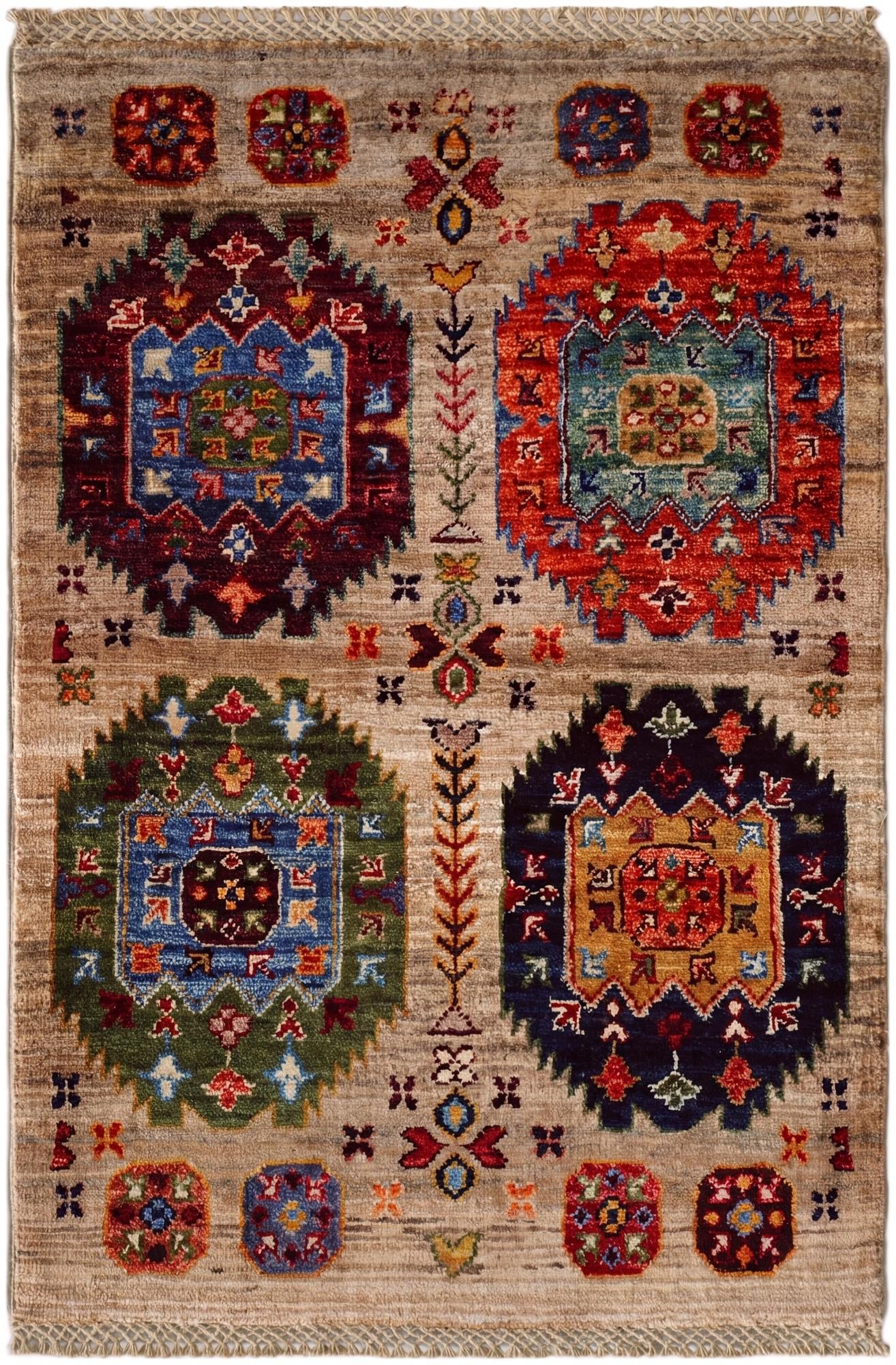 2' x 3' 1 Hand Knotted Ariana Ziegler Rug