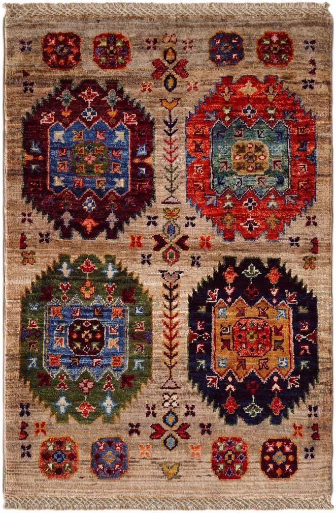 2' x 3' 1 Hand Knotted Ariana Ziegler Rug