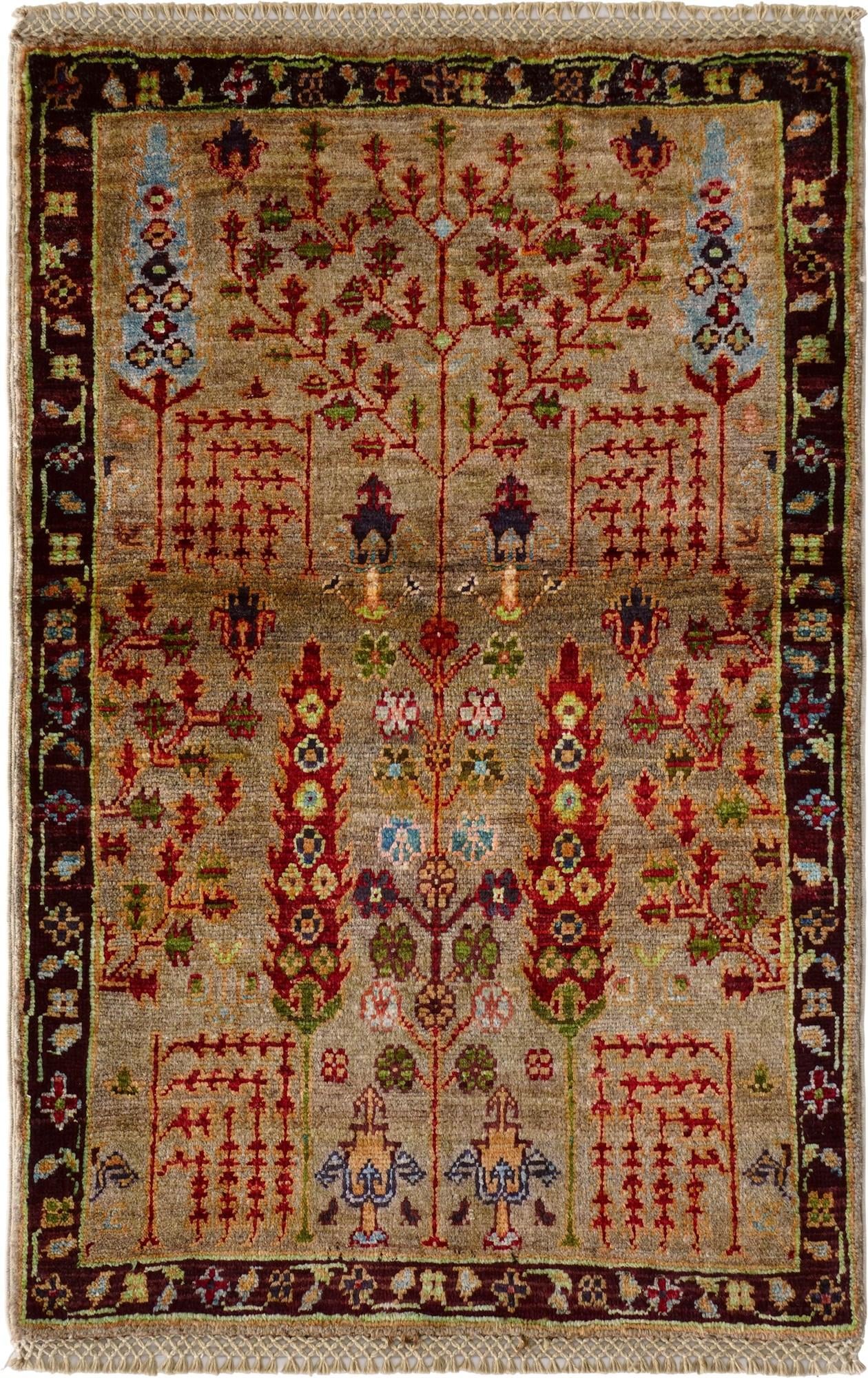 2' x 3' 2 Hand Knotted Ariana Ziegler Rug