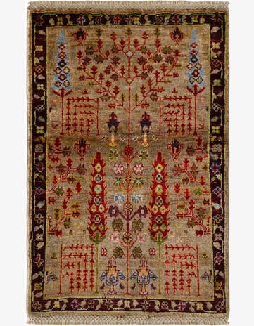 2' x 3' 2 Hand Knotted Ariana Ziegler Rug