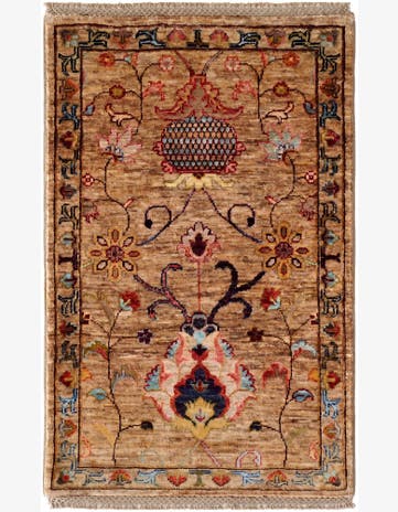 2' x 3' 1 Hand Knotted Ariana Ziegler Rug