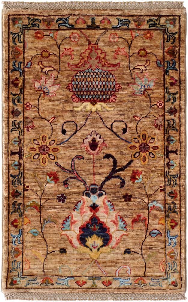 2' x 3' 1 Hand Knotted Ariana Ziegler Rug