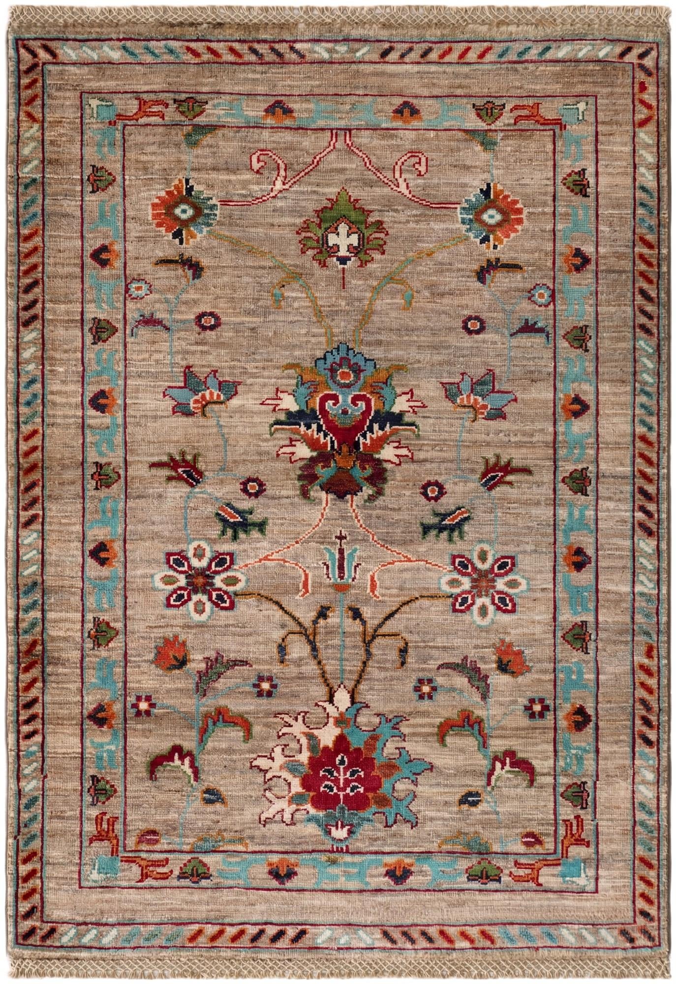3' x 4' 2 Hand Knotted Ariana Ziegler Rug