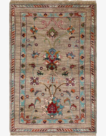 2' 9 x 4' 2 Hand Knotted Ariana Ziegler Rug