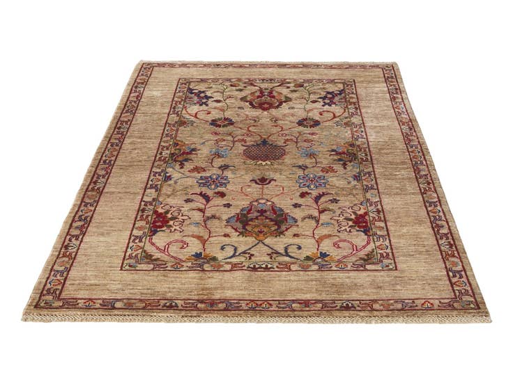 Detail image of 4' x 5' 10 Hand Knotted Ariana Ziegler Rug