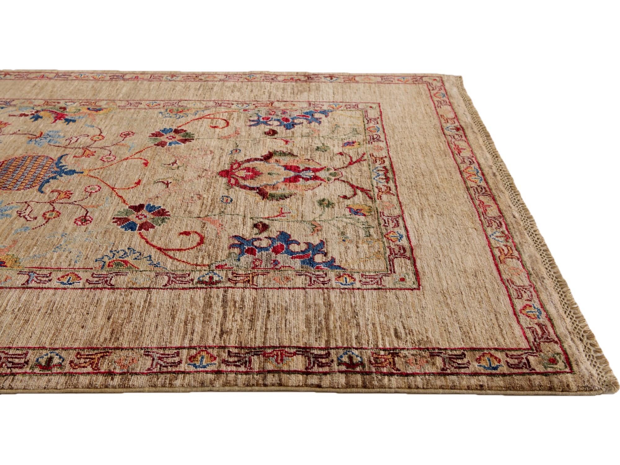 4' x 5' 10 Hand Knotted Ariana Ziegler Rug