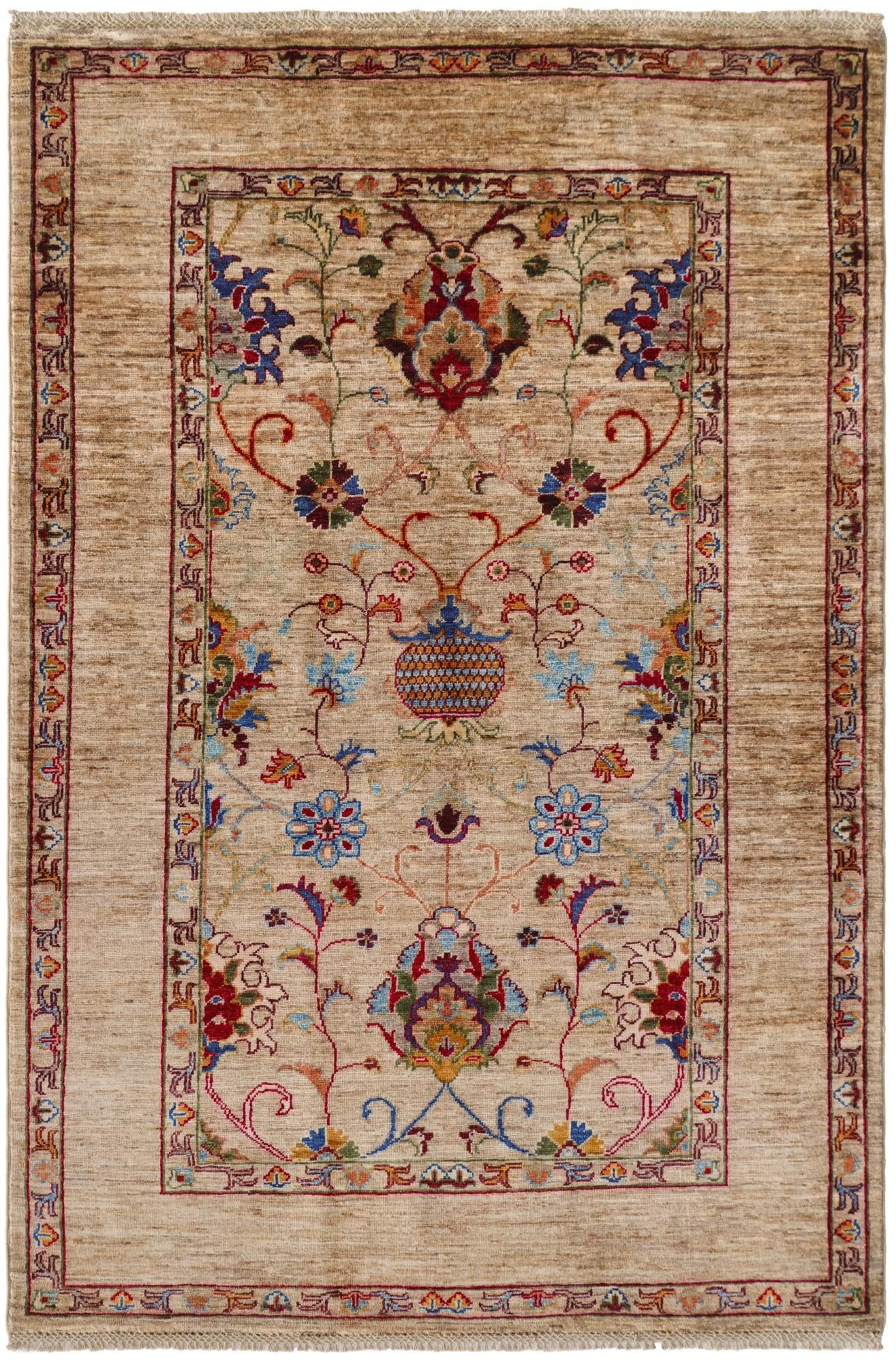 4' x 5' 10 Hand Knotted Ariana Ziegler Rug
