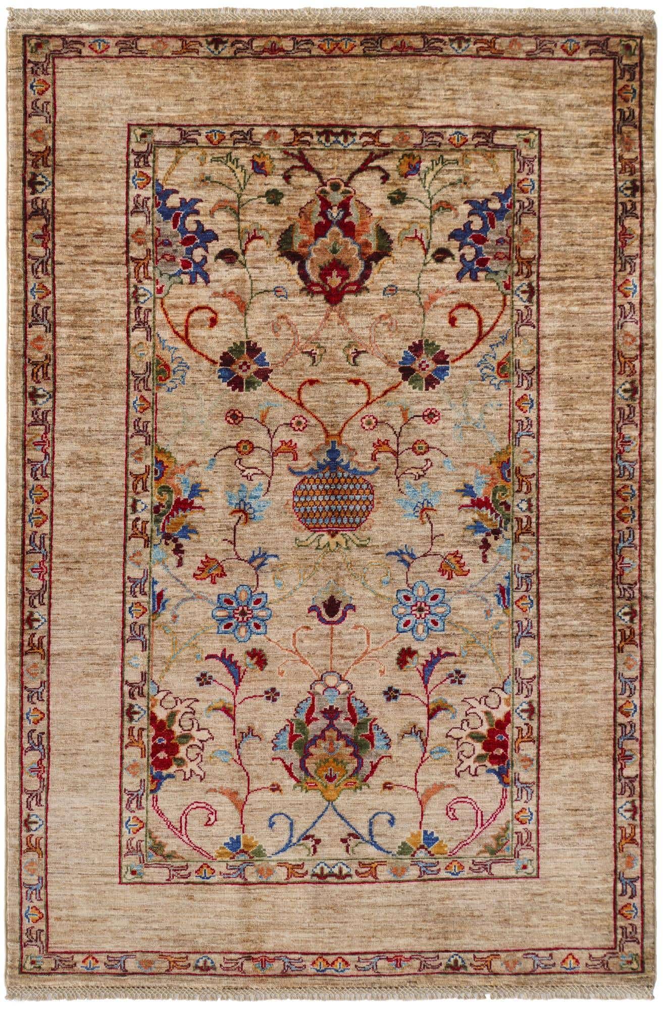 4' x 5' 10 Hand Knotted Ariana Ziegler Rug