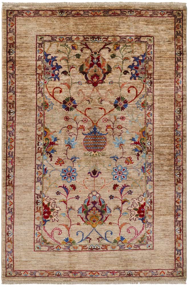 4' x 5' 10 Hand Knotted Ariana Ziegler Rug