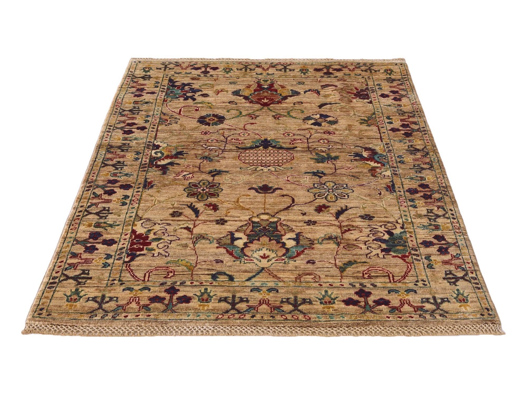 3' 5 x 5' Hand Knotted Ariana Ziegler Rug