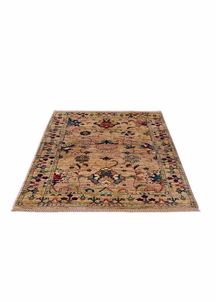 3' 5 x 5' Hand Knotted Ariana Ziegler Rug