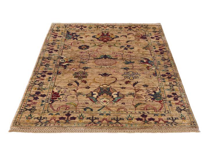 3' 5 x 5' Hand Knotted Ariana Ziegler Rug